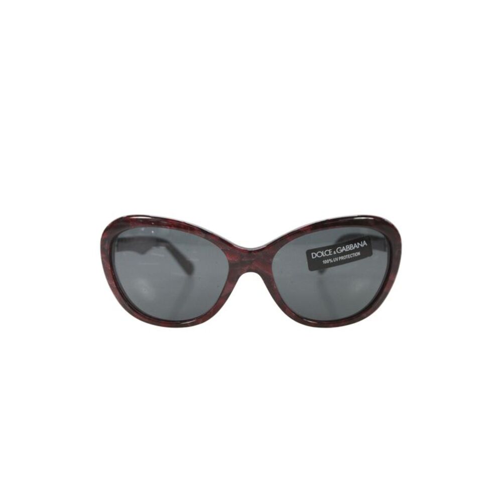 Dolce & Gabbana Womens Gray Oval Lens Sunglasses Red Black DG4150